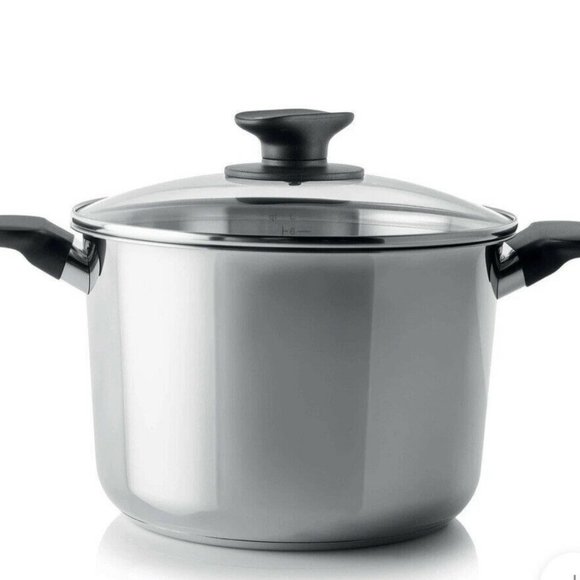 TUPPERWARE DAILY UNIVERSAL COOKWARE 7.4QT/7L STOCKPOT WITH GLASS COVER